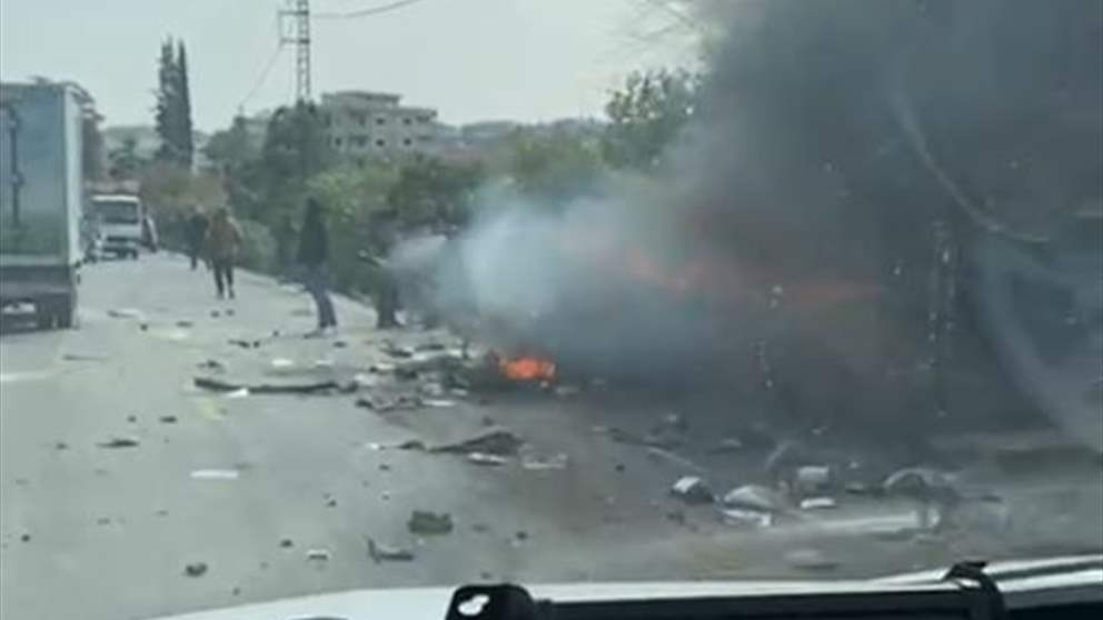 بالفيديو - غارة تستهدف سيارة في بلدة البازورية