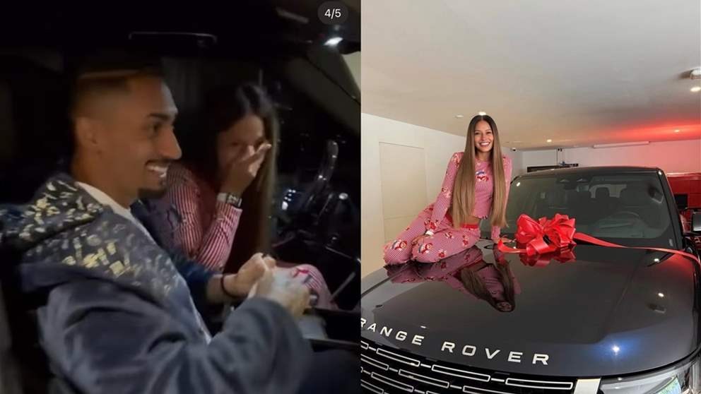 رافينيا أهدى زوجته سيارة رانج روفر