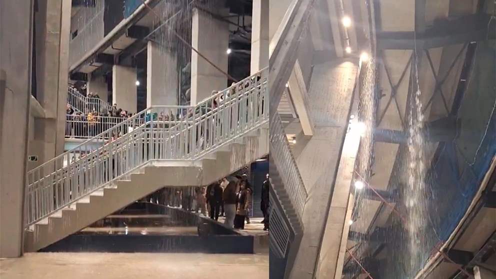 فيديو - تسرّب مياه الأمطار في الكامب نو يحرج برشلونة