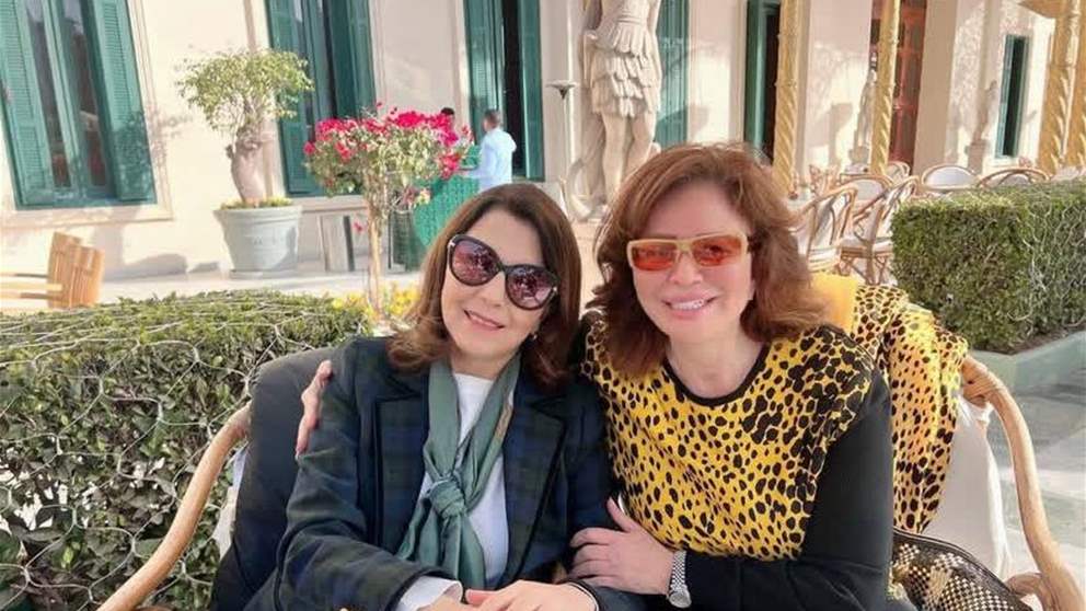 ماجدة الرومي في ضيافة الهام شاهين في مصر قبل حفلها 