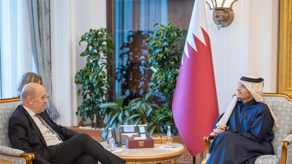 وزير الخارجية القطري إستقبل لودريان: استقرار لبنان يعد ركيزة أساسية لاستقرار المنطقة