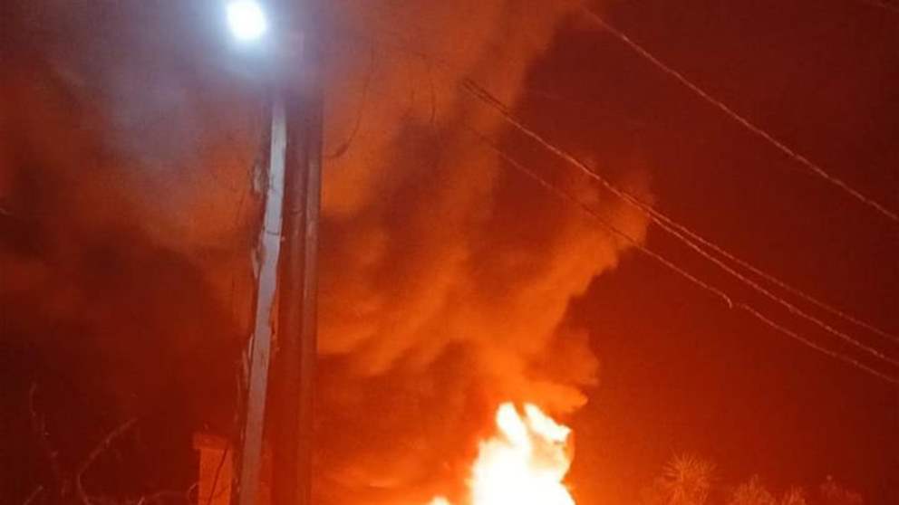 بالصورة.. السيارة المستهدفة في بلدة طلوسة- قضاء مرجعيون