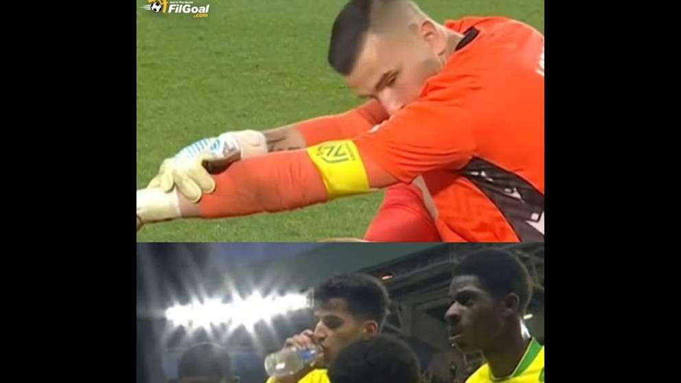 إصابة "ذكية" لحارس نانت تمنح زملاءه الصائمين فرصة الإفطار 