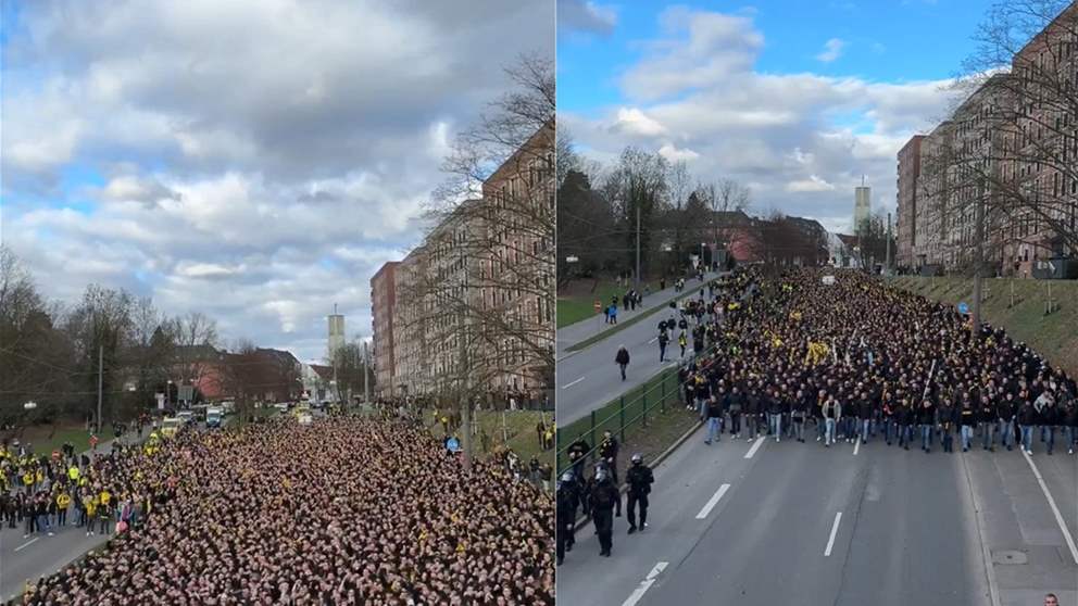 فيديو - جماهير دورتموند ترسم لوحة صفراء في شوارع المدينة