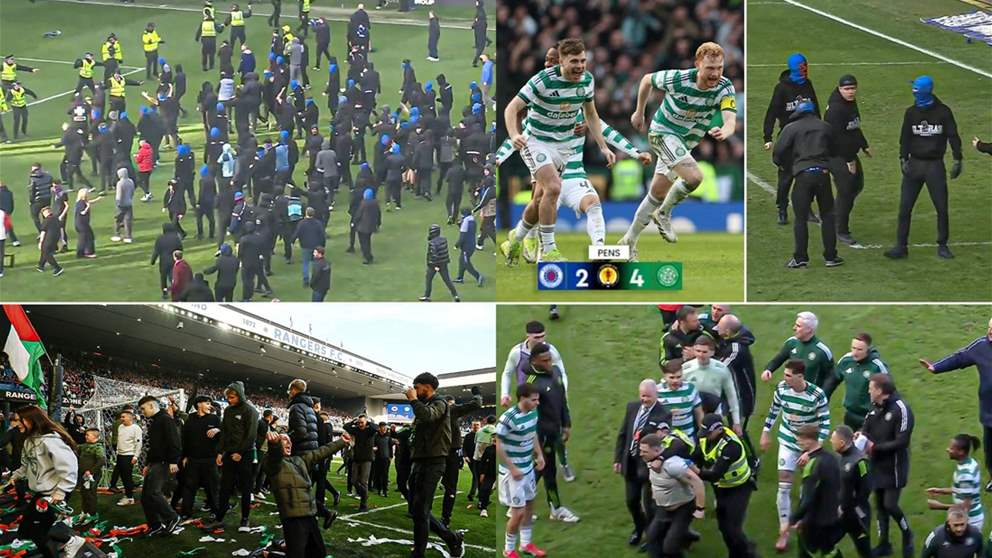 فيديو - شغب واشتباكات في "ديربي القديم" في نصف نهائي كأس اسكتلندا