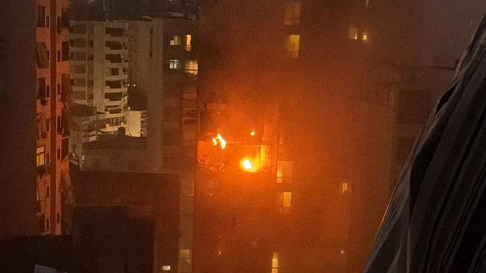  المبنى المستهدف في عائشة بكار - بيروت (فيديو)