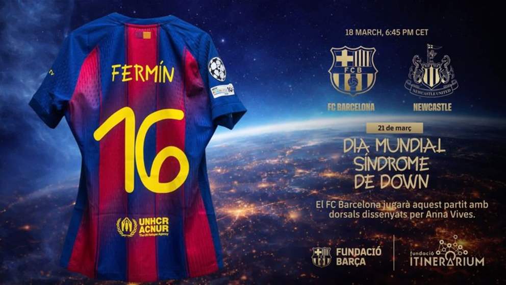 فيديو - برشلونة يواجه نيوكاسل داعماً لمصابي متلازمة داون