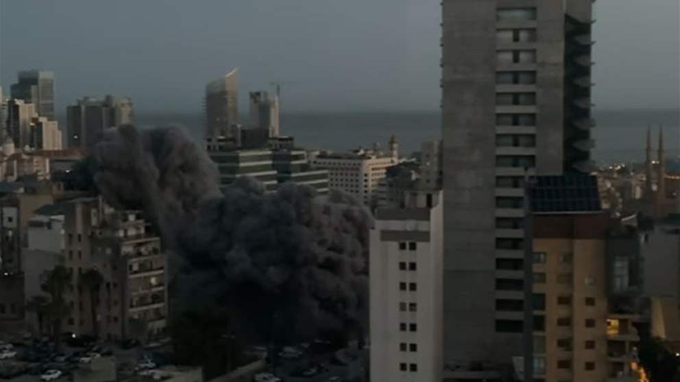 لحظات مرعبة.. لحظة استهداف المبنى المهدد في الباشورة