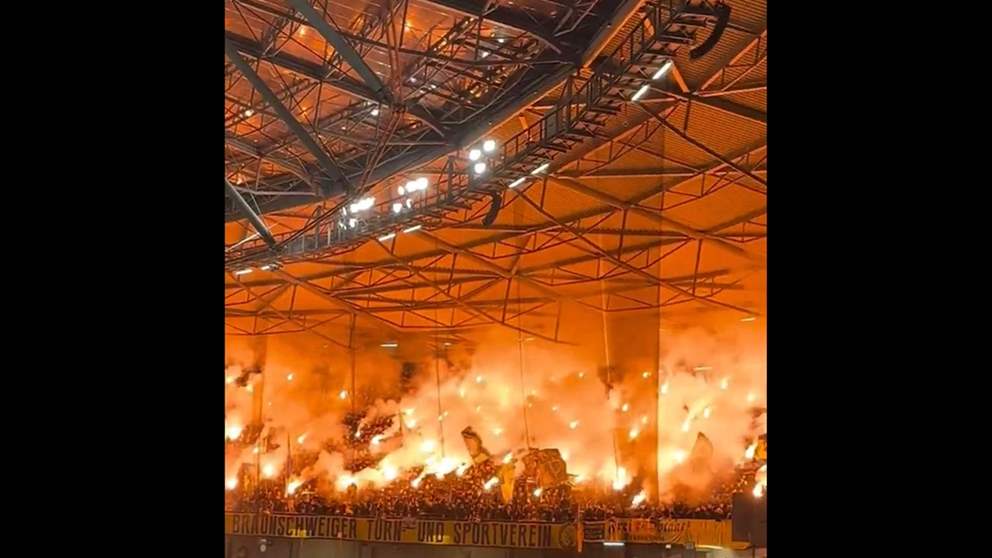 فيديو - ليلة مشحونة وشغب وحرائق في ديربي ساكسونيا