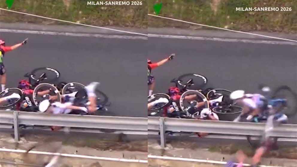 فيديو - حادث مروع يفسد سباق "ميلان - سان ريمو" للسيدات