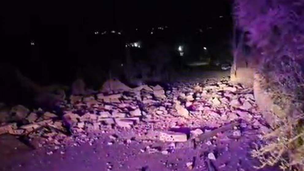 آثار الدمار في الجمالية_ بعلبك جراء الغارة الإسرائيلية