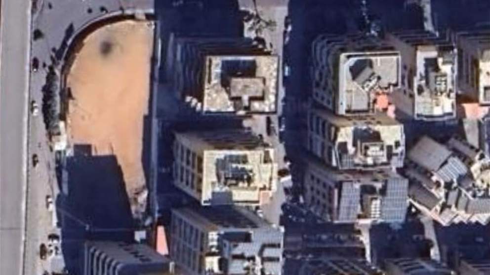 بالصور -  المبنى المهدد في منطقة الغبيري لجهة بئر حسن