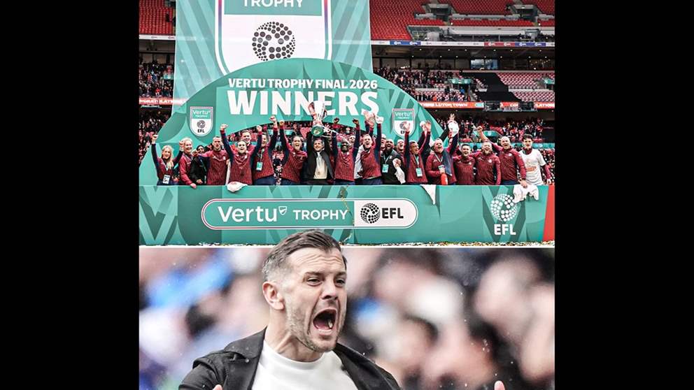 النجم السابق حصد أول ألقابه التدريبية مع لوتون تاون