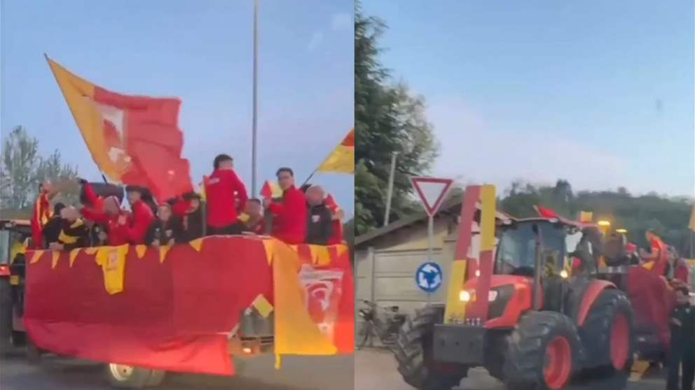 فيديو - صعد للدرجة الرابعة فاحتفل بـ "جرّار زراعي"