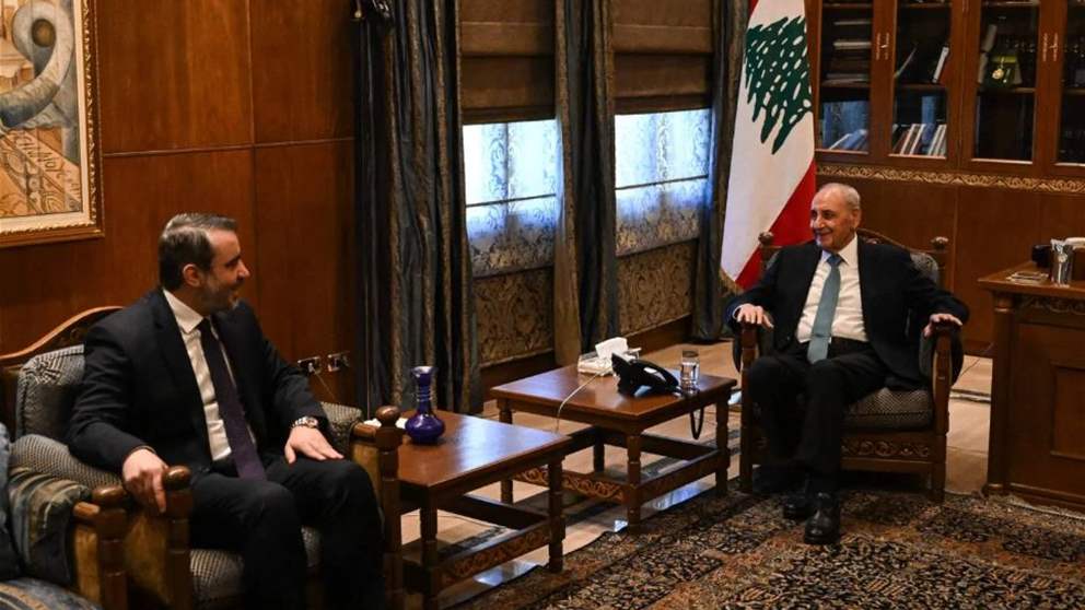 بري يستقبل الشيباني.. دعوة إلى دمشق ورسالة للشيعة
