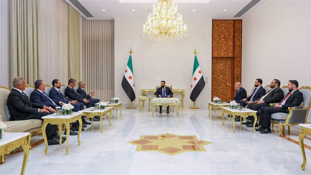 بالصور- الشرع يستقبل البساط في دمشق.. وبحث لتعزيز التعاون الاقتصادي مع لبنان