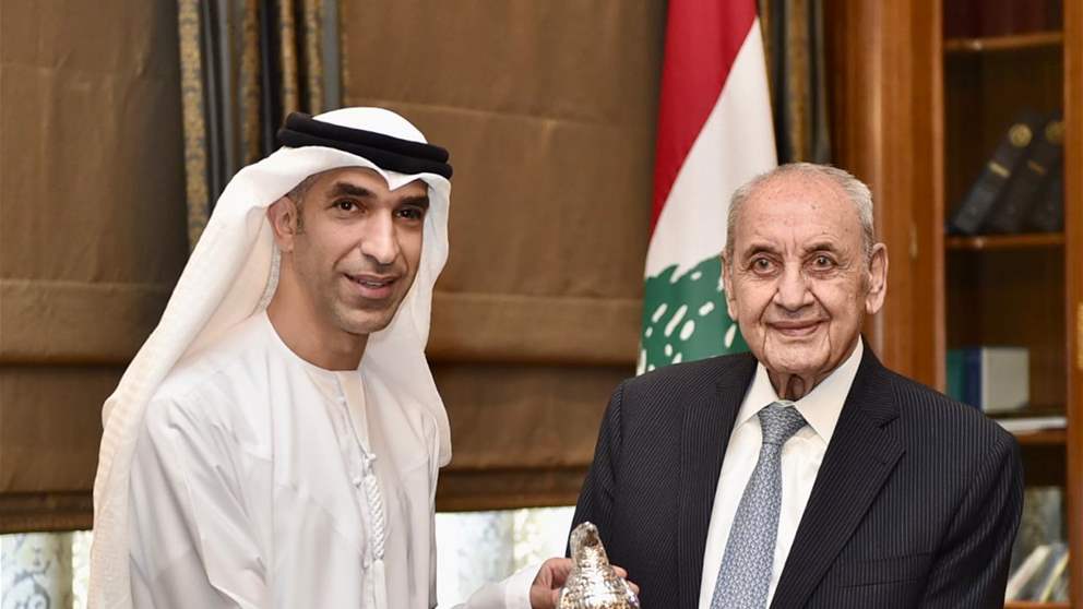 بري يستقبل وزير التجارة الخارجية الإماراتي في عين التينة