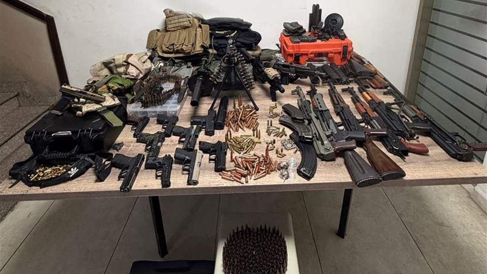 الجيش يوقف 11 شخصًا في بشامون وطرابلس ويضبط أسلحة ومخدرات