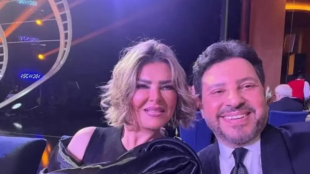 بكاء ارملة هاني شاكر في اول ظهور لها بدونه بعد وفاته