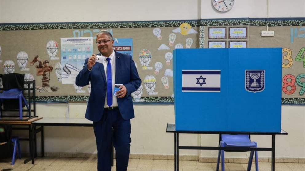 وزير الأمن القومي إيتمار بن غفير يدلي بصوته في الانتخابات الإسرائيلية