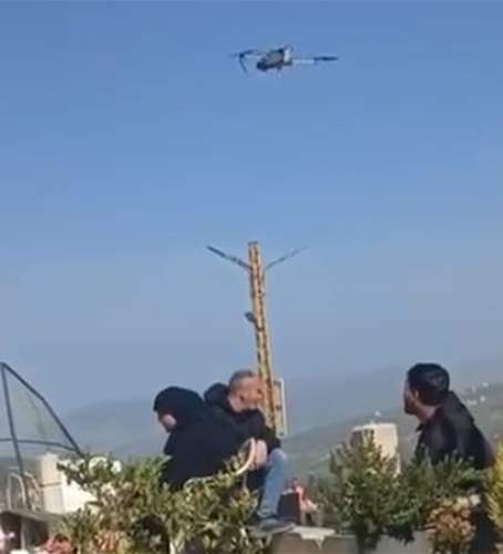 درون إسرائيلية فوق الأهالي - شاهد الفيديو