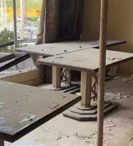 بالفيديو - دمار كبير بغرفة الفندق جراء الغارة الاسرائيلية