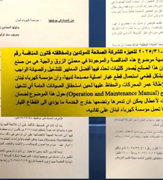 مستند يكشف اكاذيب mtv بشأن صيانة محركات معامل الكهرباء وبتوقيع كمال حايك (فيديو)